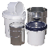 plastové a plechové kbelíky